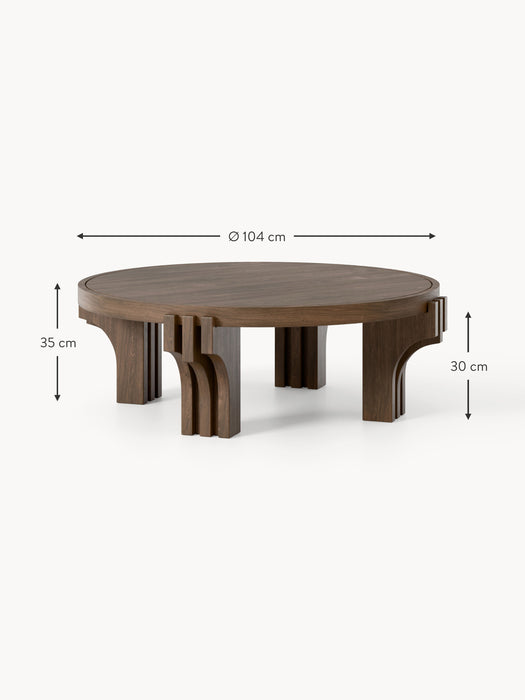 Round Oak Wood Coffee Table Nolan