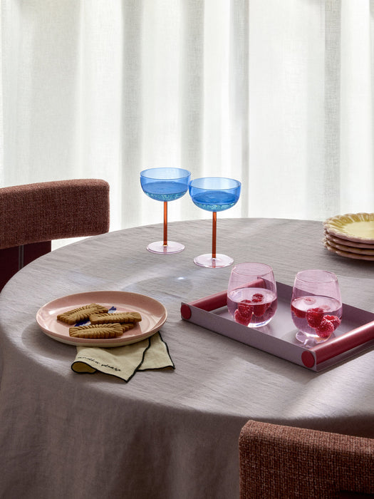Karisa Mouth-Blown Borosilicate Champagne Coupes, Set of 4