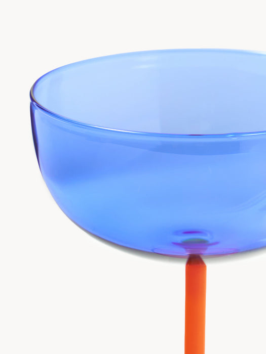 Karisa Mouth-Blown Borosilicate Champagne Coupes, Set of 4