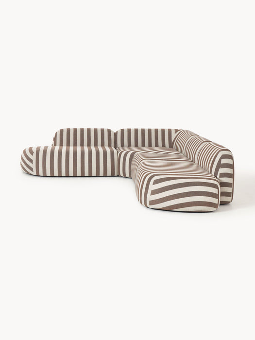 XL Modular Striped Corner Sofa Wolke