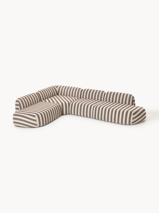 XL Modular Striped Corner Sofa Wolke