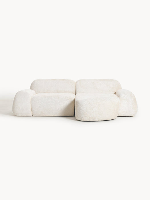 Modular Teddy Boucl Corner Sofa Wolke 3-seater