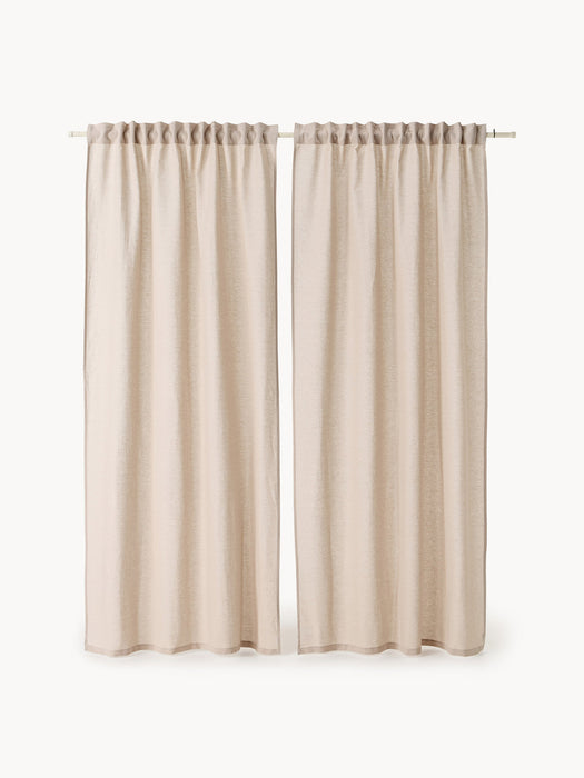 Sari Light-Filtering Multi-Band Curtains, Set of 2, W 140 cm