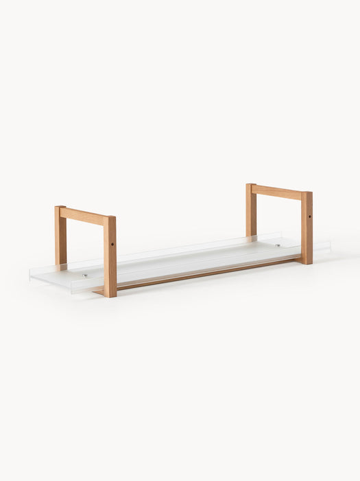 Alex Oak Shelf with Glass Shelves