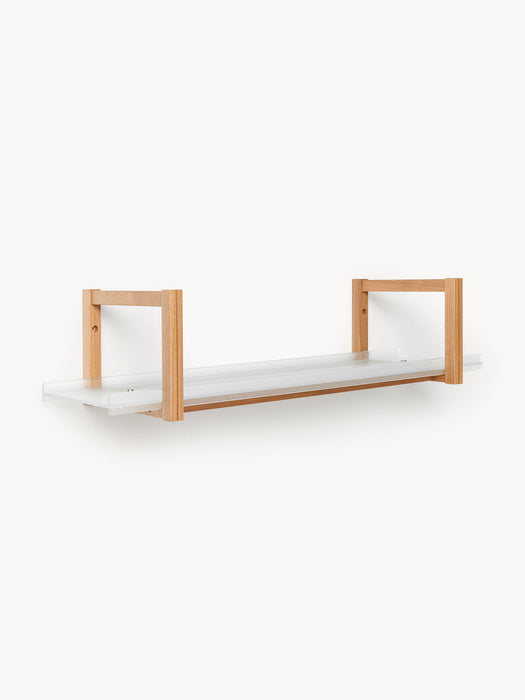 Alex Oak Shelf with Glass Shelves