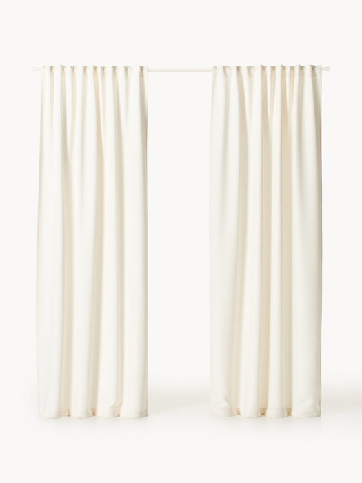 Joan Opaque Multi-Band Curtains, Set of 2, W 140 cm