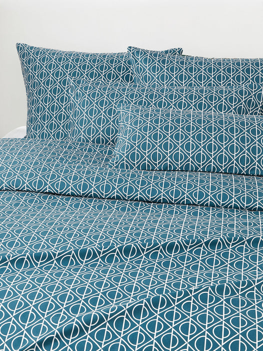 Geometric Print Cotton Duvet Cover Jella