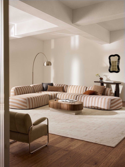 XL Modular Striped Corner Sofa Wolke