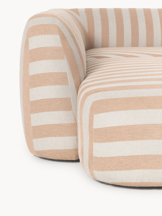 XL Modular Striped Corner Sofa Wolke
