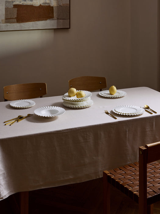 Porcelain Dinner Plates Antonin with Embossed Pattern Set of 4