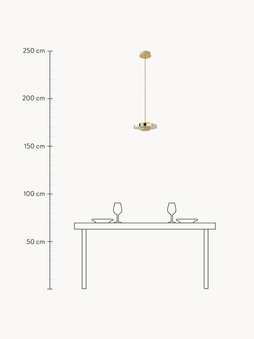 LED Pendant Light Elna with Rippled Base