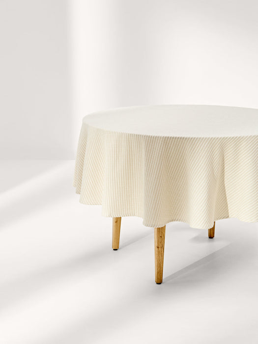 Perry Striped Round Tablecloth