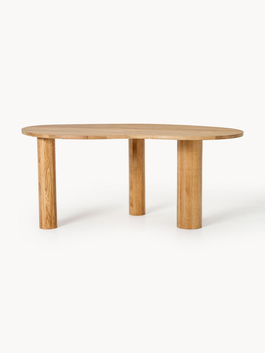Naruto Organic-Shaped Oak Wood Dining Table, in various sizes