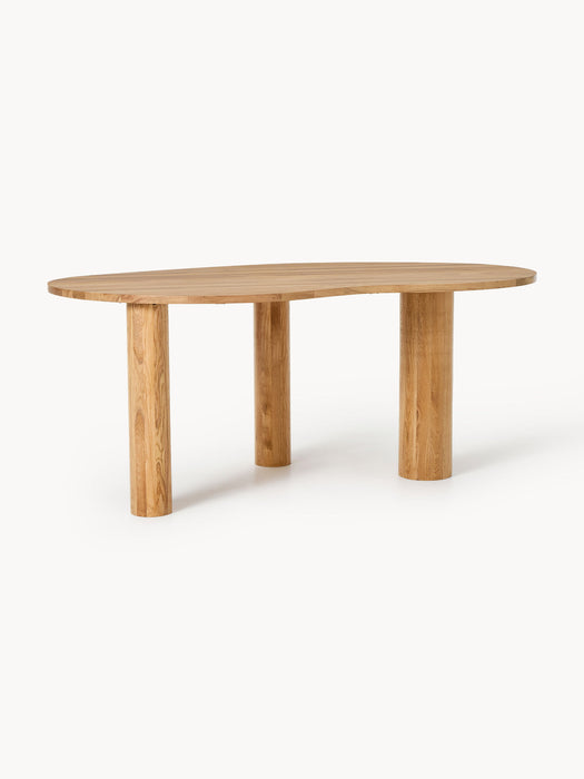 Naruto Organic-Shaped Oak Wood Dining Table, in various sizes