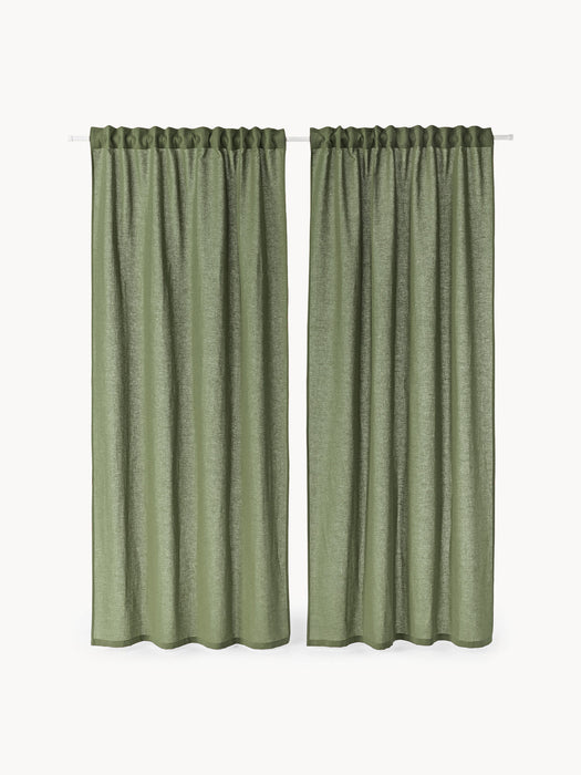 Sari Light-Filtering Multi-Band Curtains, Set of 2, W 140 cm