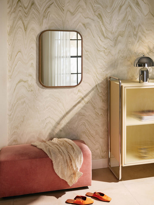 Levan Wall Mirror with Oak Wood Frame