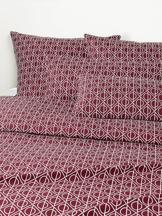 Geometric Print Cotton Duvet Cover Jella
