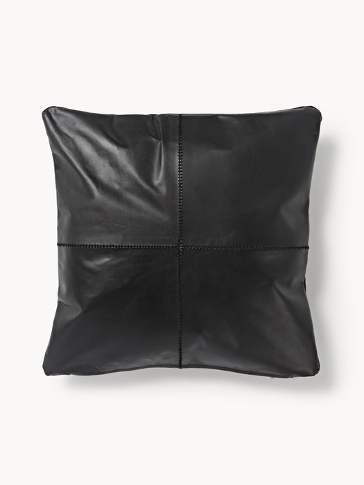 Handmade Leather Cushion Cover Raven