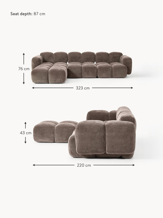 Modular Sofa Tayla 4-seater with Ottoman leftright