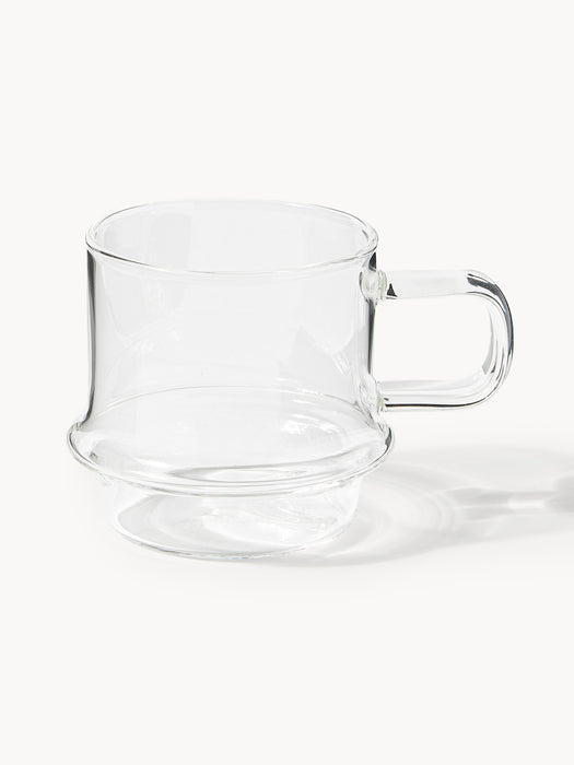 Small Handmade Stackable Borosilicate Mugs Josh Set of 4