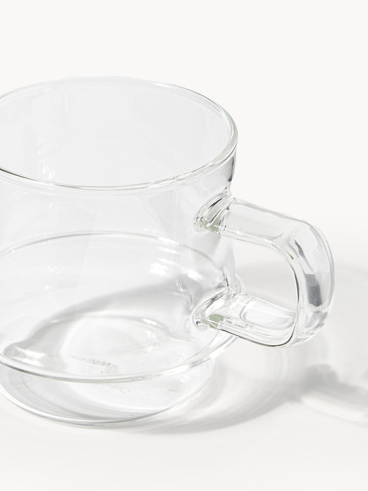 Small Handmade Stackable Borosilicate Mugs Josh Set of 4