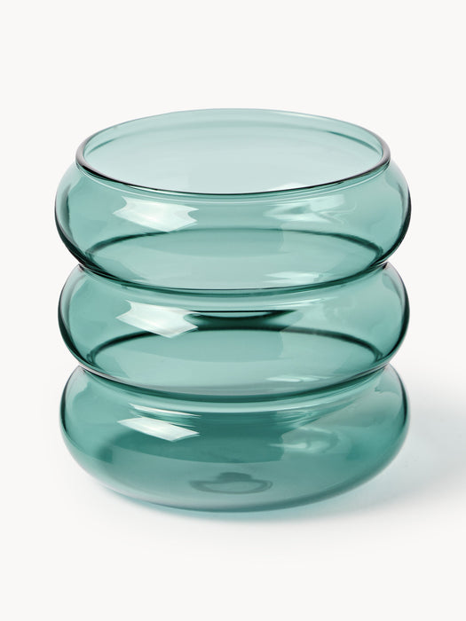 Small Mouth-Blown Borosilicate Tumblers Bubbly Set of 4