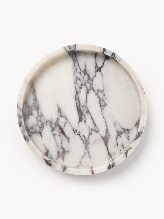 Venice Calacatta Viola Marble Decorative Tray, Ã 25 cm
