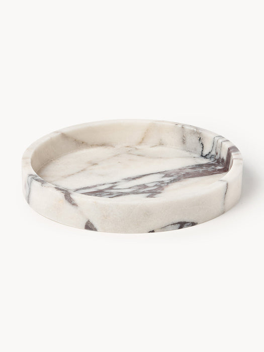 Venice Calacatta Viola Marble Decorative Tray, Ã 25 cm