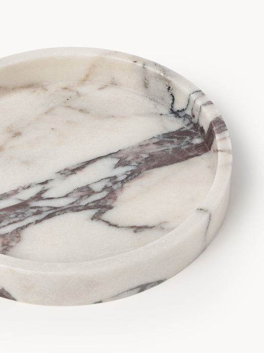 Venice Calacatta Viola Marble Decorative Tray, Ã 25 cm