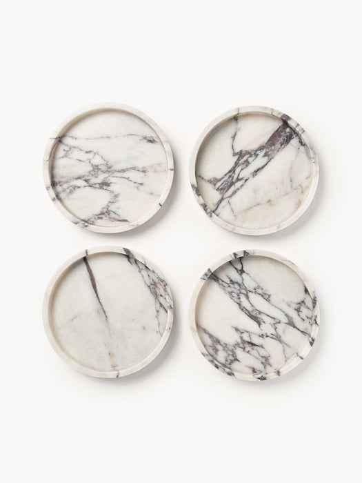 Venice Calacatta Viola Marble Decorative Tray, Ã 25 cm