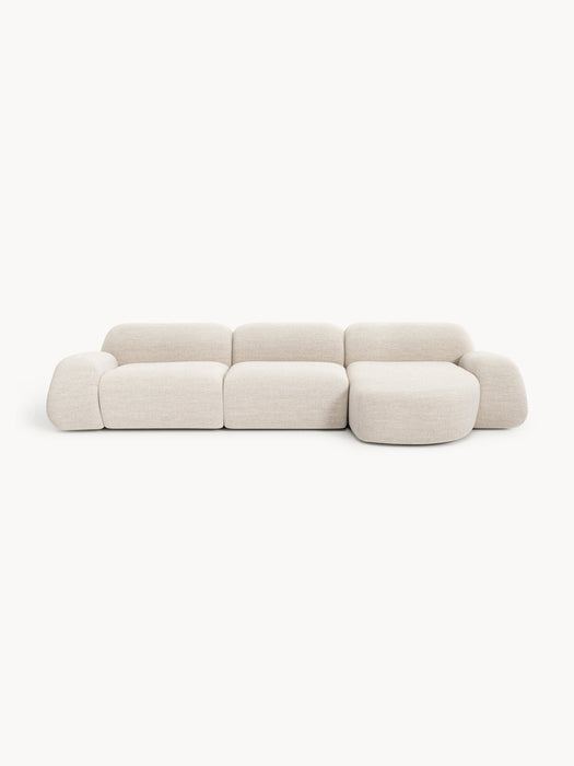 Modular Boucl Corner Sofa Wolke 4-seater