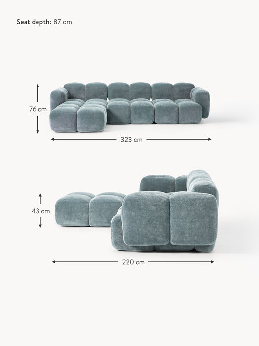 Modular Sofa Tayla 4-seater with Ottoman leftright