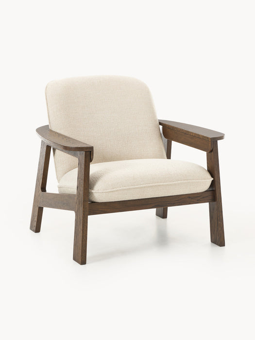 Steve Oak Wood Lounge Armchair
