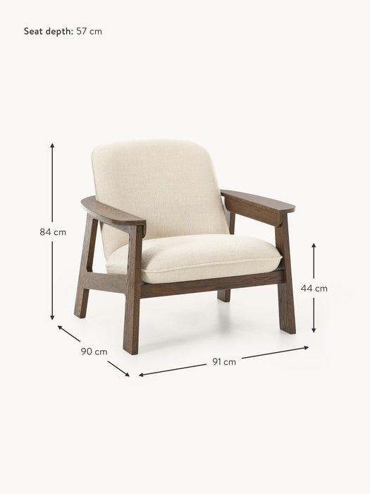 Oak Wood Lounge Armchair Steve