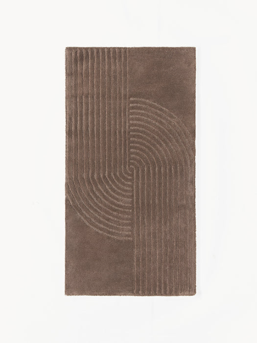High-Low Wool Rug Mason Hand-Tufted