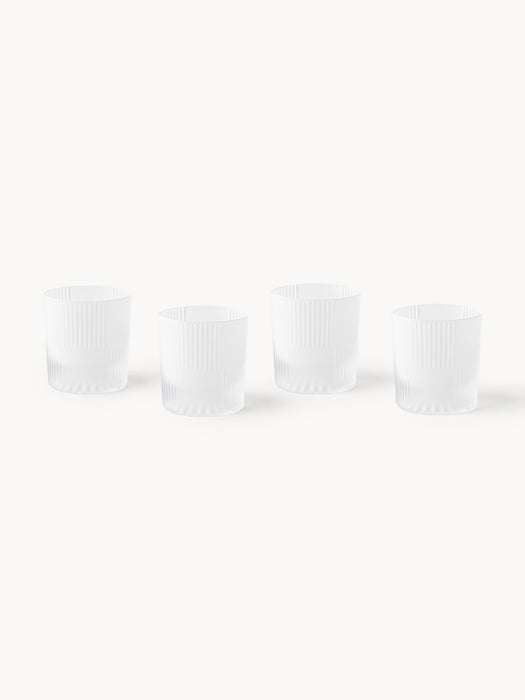 Tumblers Bicchi with Embossed Pattern Set of 4