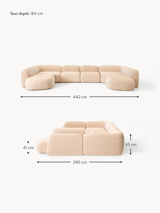 XL Modular Boucl Sofa Wolke