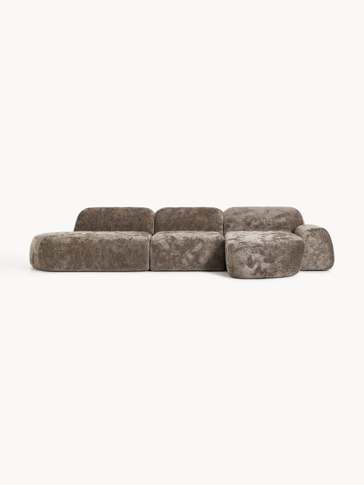Modular Teddy Boucl Corner Sofa Wolke 4-seater