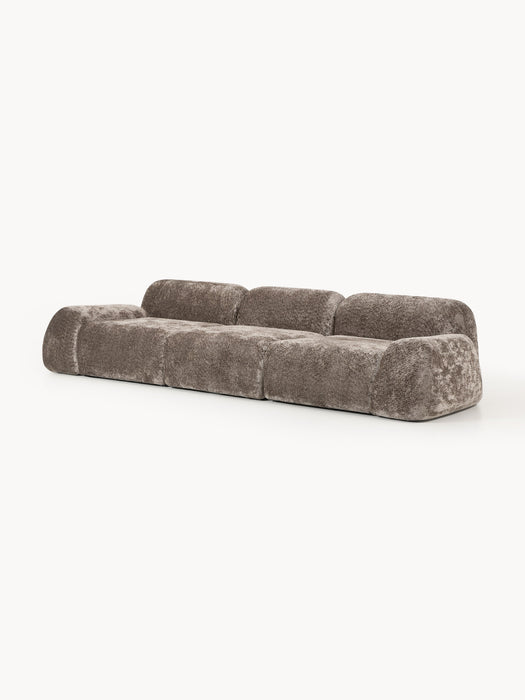 Modular Teddy Boucl Sofa Wolke 4-seater