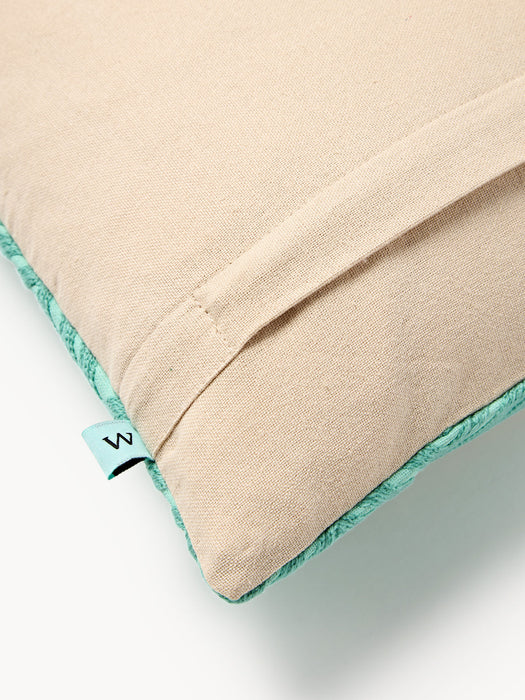 Whatever Cushion Cover with Embroidered Lettering
