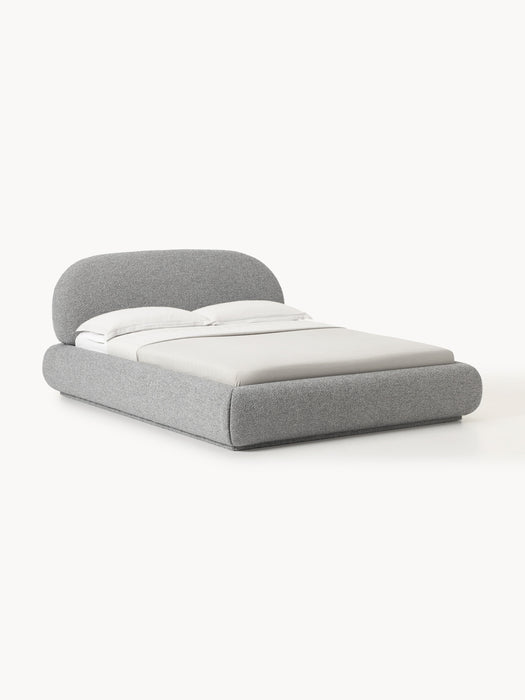 Upholstered Boucl Bed Alba with Storage
