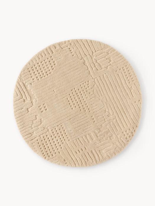 Round Hand-Tufted Wool Rug Merima