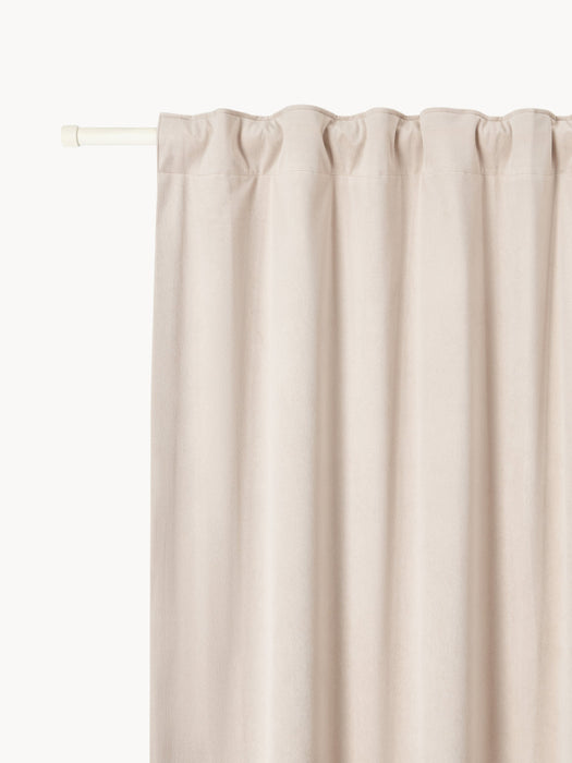 Rush Velvet Dim-Out Multi-Band Curtain, W 270 cm