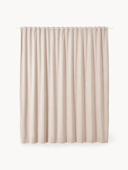 Rush Velvet Dim-Out Multi-Band Curtain, W 270 cm