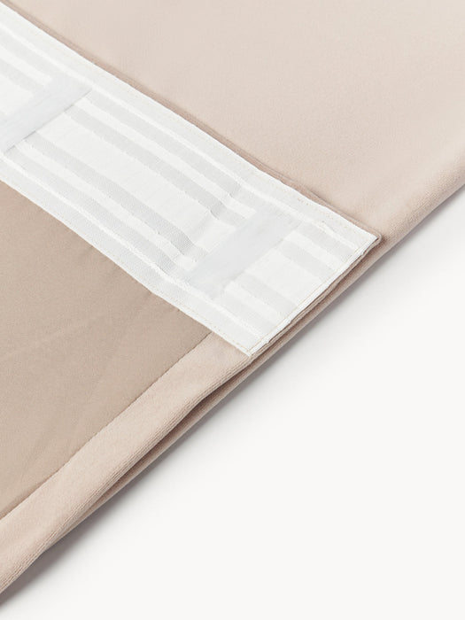 Rush Velvet Dim-Out Multi-Band Curtain, W 270 cm