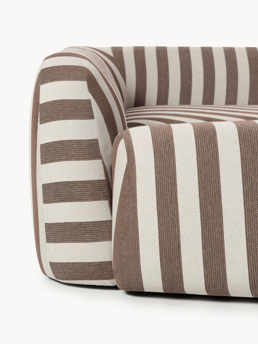 Modular Striped Corner Sofa Wolke 4-seater
