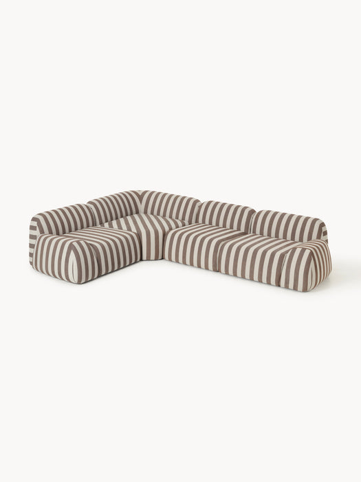 Modular Striped Corner Sofa Wolke 4-seater