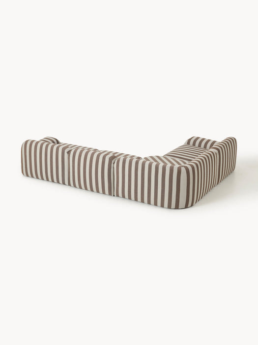 Modular Striped Corner Sofa Wolke 4-seater