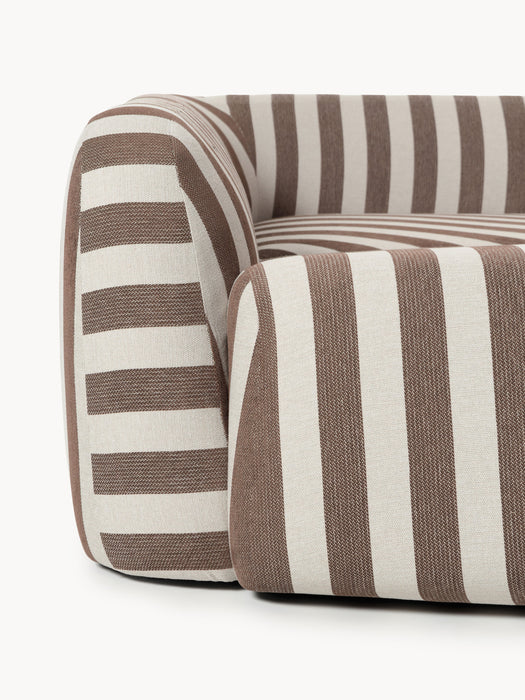Modular Striped Corner Sofa Wolke 4-seater