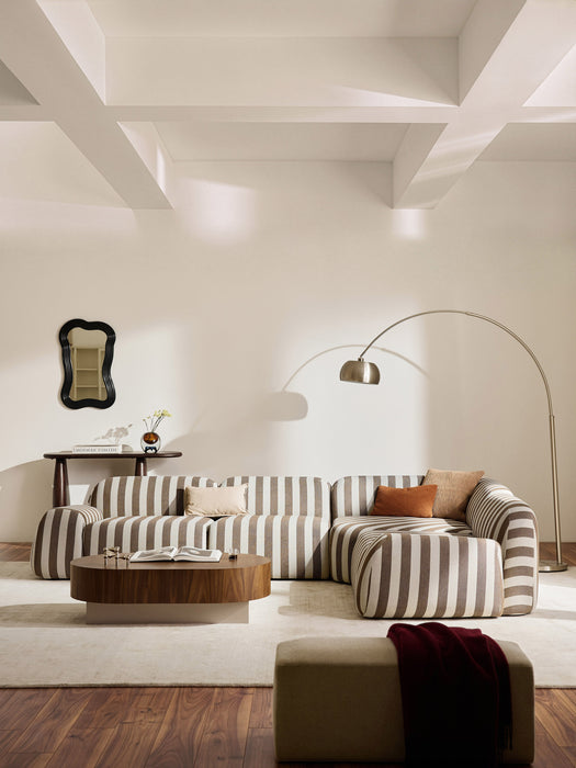 Modular Striped Corner Sofa Wolke 4-seater